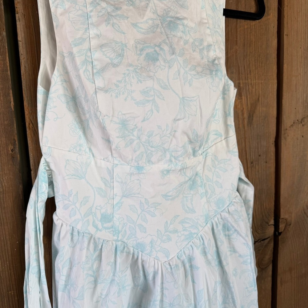 Wild Fable Dress Floral Butterfly Cottagecore Women Size XS White Blue Sun Dress - Picture 4 of 9